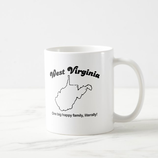 West Virginia - One big family literally Coffee Mug (Right)