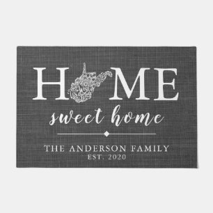 WEST VIRGINIA Personalised State Doormat