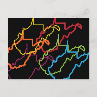 west virginia pride blur postcard