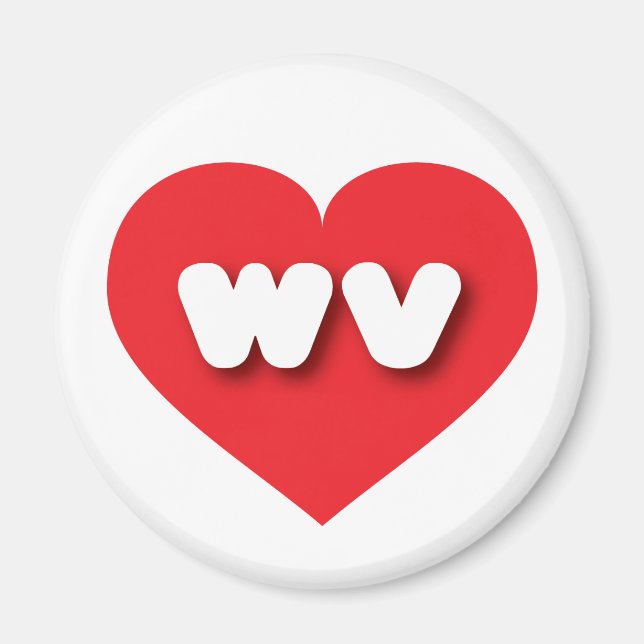 West Virginia red heart - I love wv Magnet (Front)
