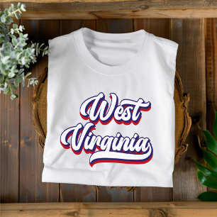 West Virginia Red White and Blue Vintage T-Shirt