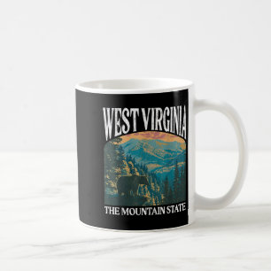 West Virginia Retro Bear Mountain Graphic  Coffee Mug