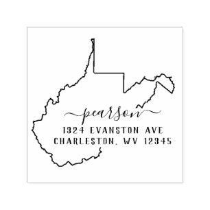 West Virginia Return Address Stamp Self-Inking