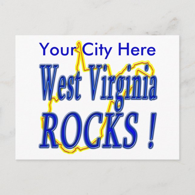 West Virginia Rocks ! Postcard (Front)