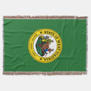 West Virginia seal, American state seal Throw Blanket
