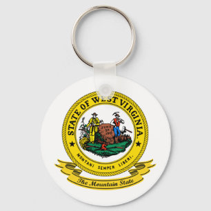 West Virginia Seal Key Ring