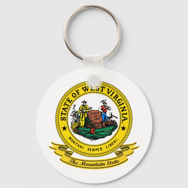 West Virginia Seal Key Ring (Front)