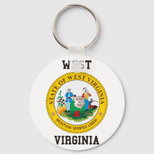 West Virginia Seal Key Ring