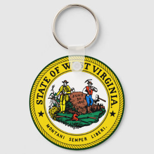 West Virginia Seal Keychain