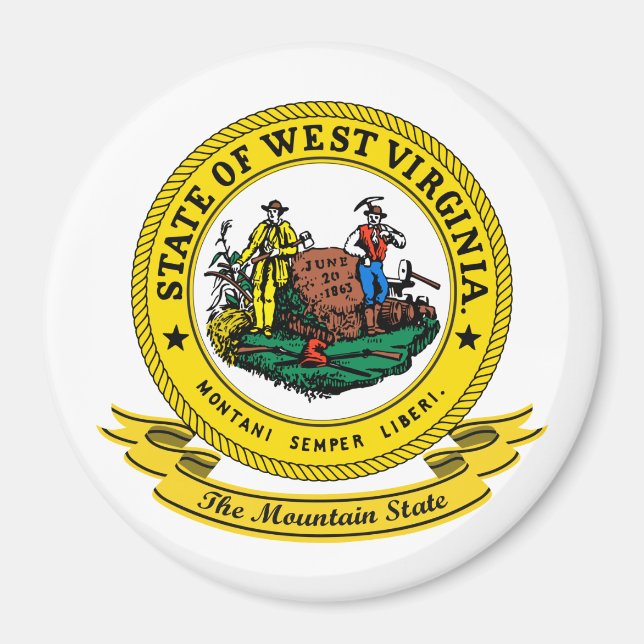 West Virginia Seal Magnet (Front)