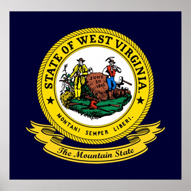 West Virginia Seal Poster (Front)