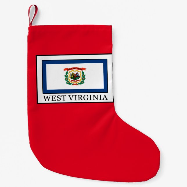 West Virginia Small Christmas Stocking (Front)