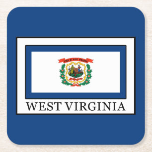 West Virginia Square Paper Coaster