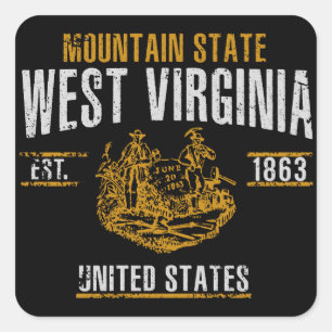 West Virginia Square Sticker