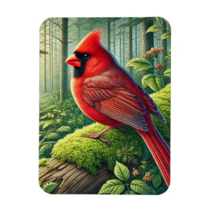 West Virginia State Bird Northern Cardinal Magnet