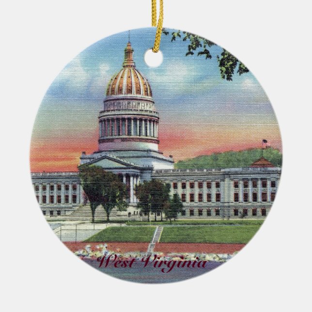 West Virginia State Capitol Christmas Ornament (Front)