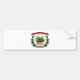 West Virginia State Flag Bumper Sticker