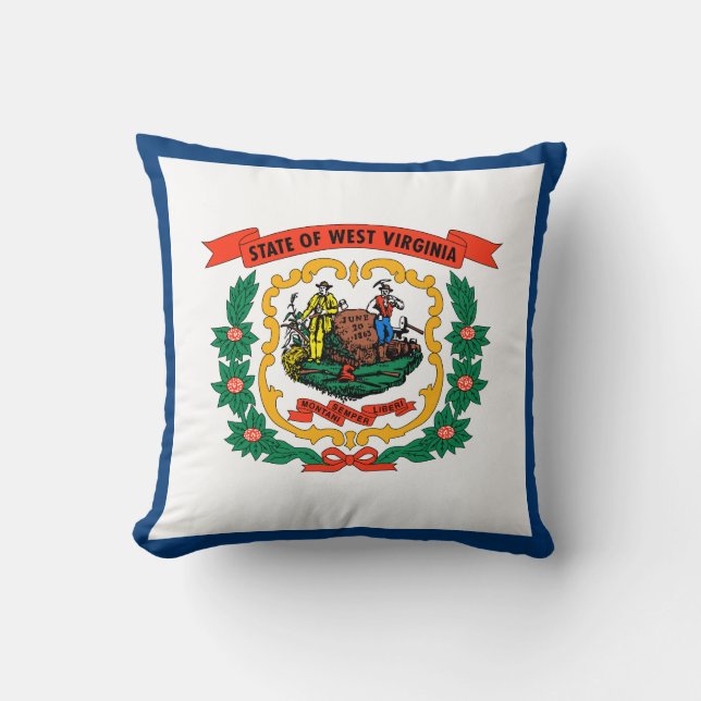 West Virginia State Flag Cushion (Front)