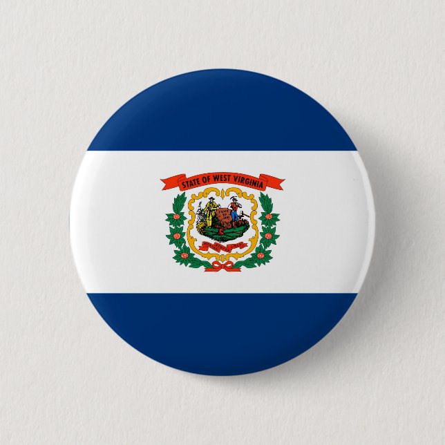 West Virginia State Flag Design 6 Cm Round Badge (Front)