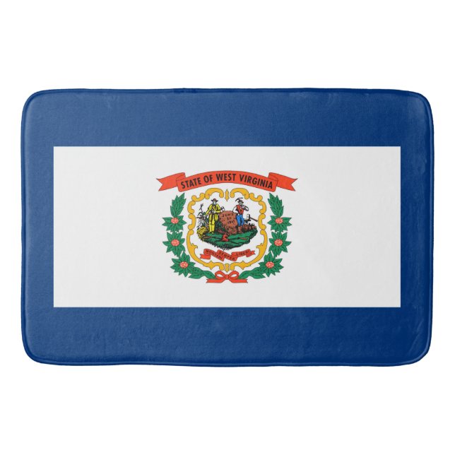 West Virginia State Flag Design Bath Mat (Front)