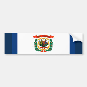 West Virginia State Flag Design Bumper Sticker