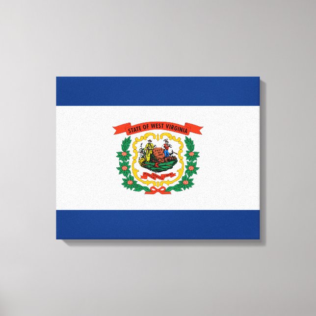 West Virginia State Flag Design Canvas Print (Front)
