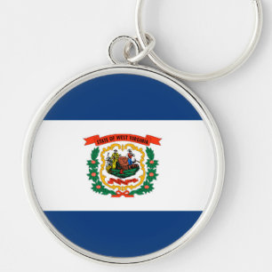 West Virginia State Flag Design Key Ring