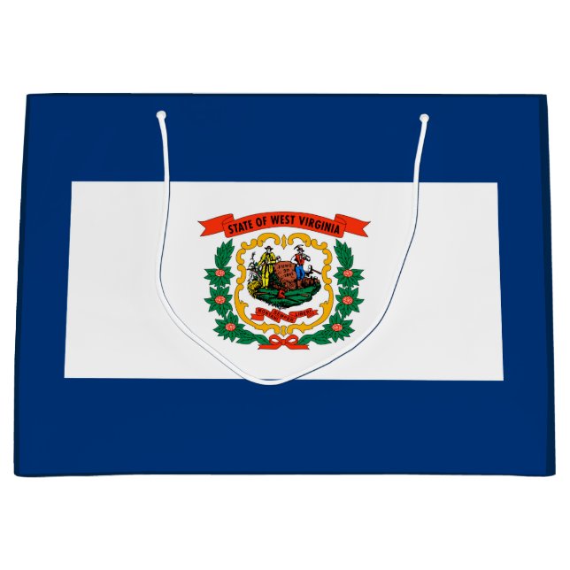West Virginia State Flag Design Large Gift Bag (Front)