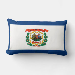 West Virginia State Flag Design Lumbar Cushion