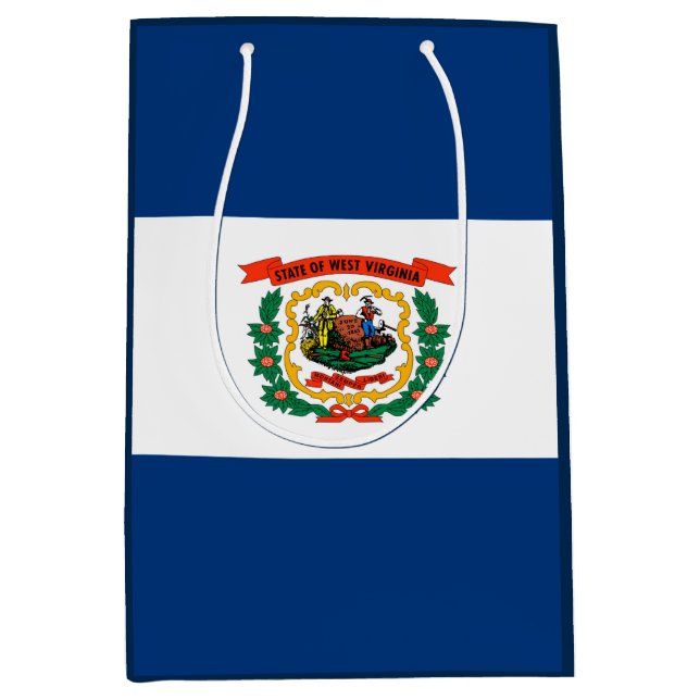 West Virginia State Flag Design Medium Gift Bag (Front)
