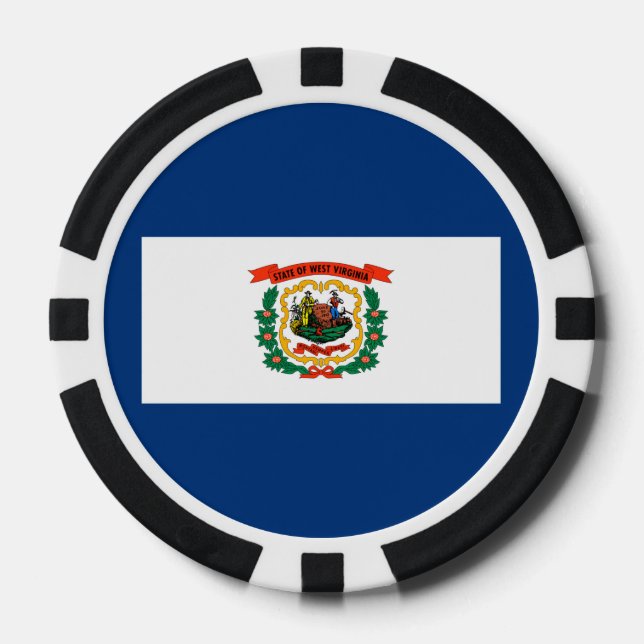 West Virginia State Flag Design Poker Chips (Front)