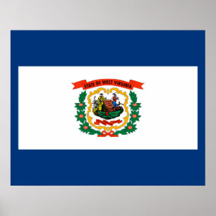 West Virginia State Flag Design Poster