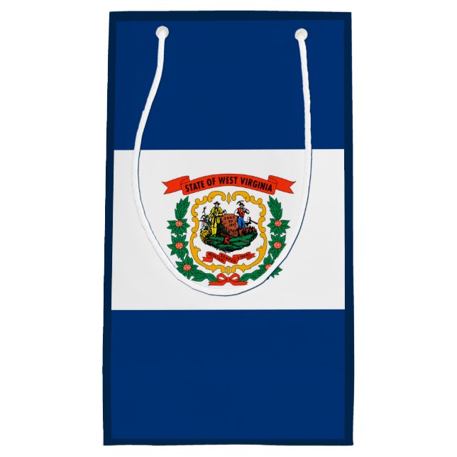 West Virginia State Flag Design Small Gift Bag (Front)