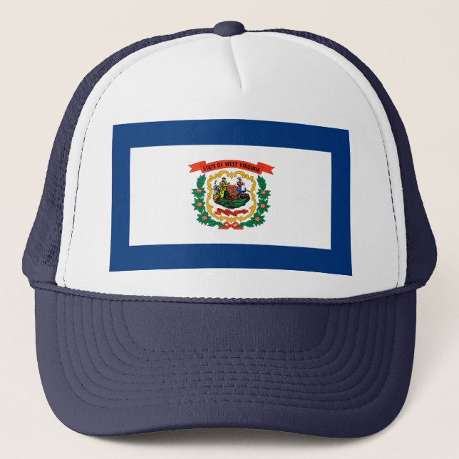 West Virginia State Flag Design Trucker Hat (Front)