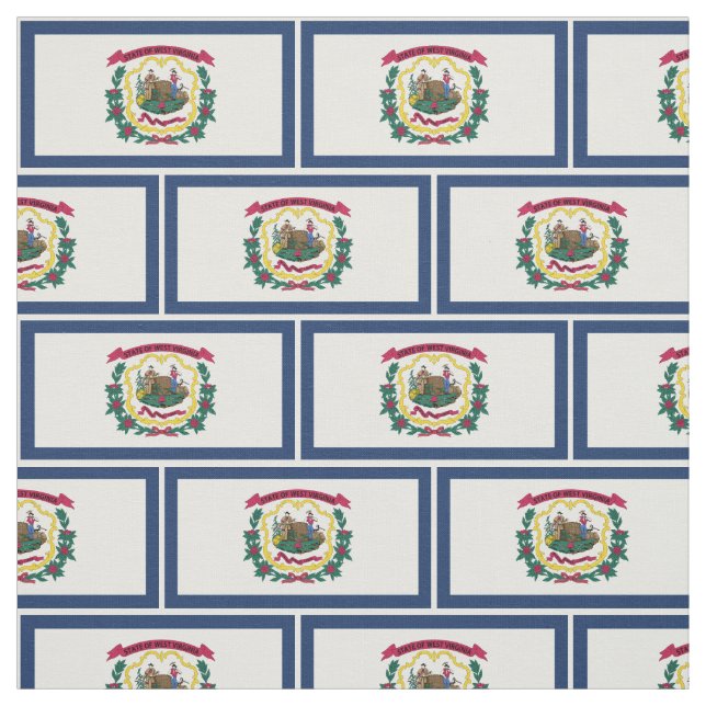 West Virginia State Flag Fabric (Swatch)