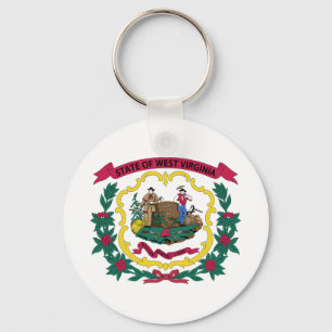 West Virginia State Flag Key Ring
