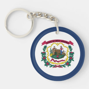West Virginia State Flag Key Ring