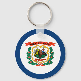 West Virginia State Flag Key Ring