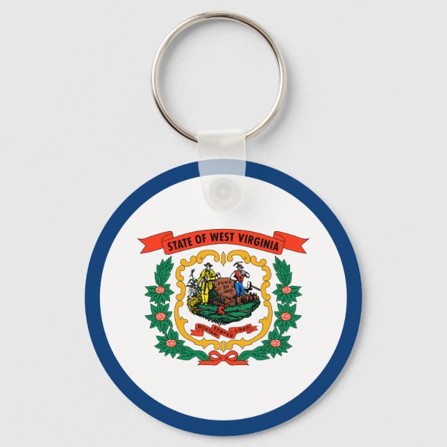West Virginia State Flag Key Ring (Front)
