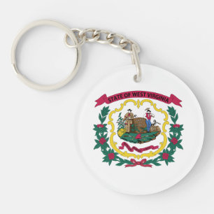 West Virginia State Flag Key Ring