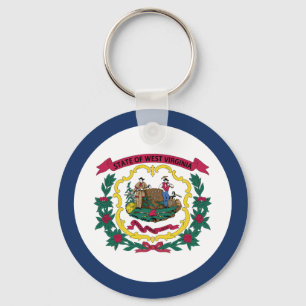 West Virginia State Flag Key Ring