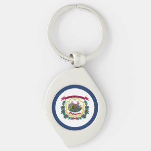 West Virginia State Flag Key Ring