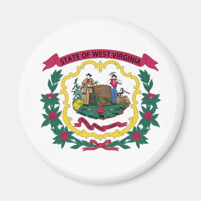 West Virginia State Flag Magnet (Front)