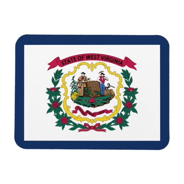 West Virginia State Flag Magnet (Horizontal)