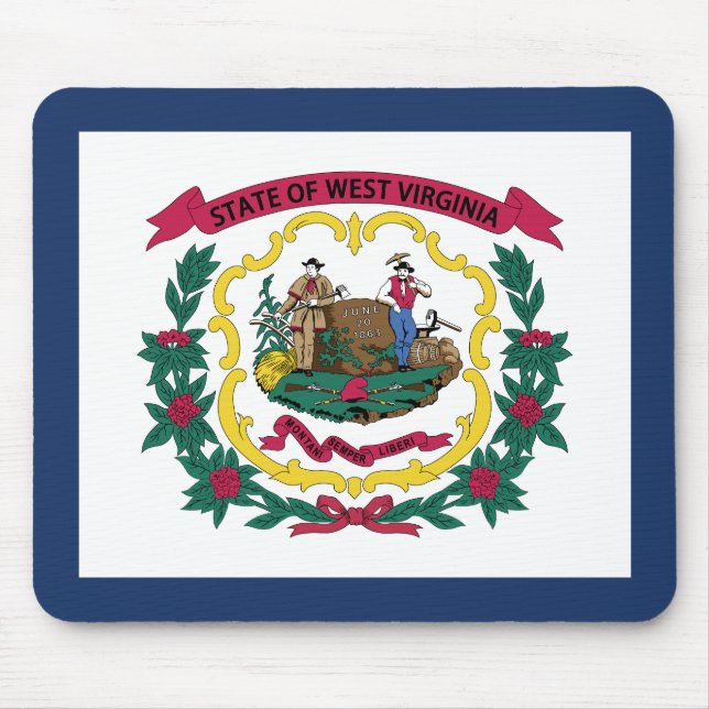 West Virginia State Flag Mouse Mat (Front)