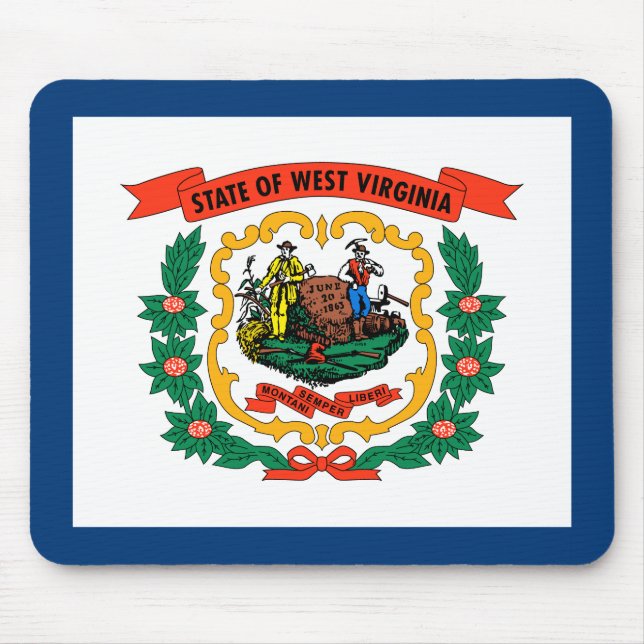 West Virginia State Flag Mouse Mat (Front)