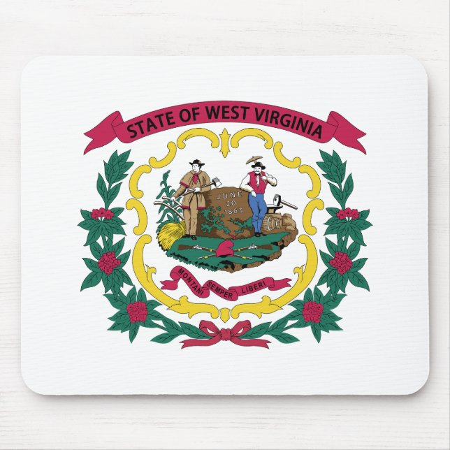 West Virginia State Flag Mouse Mat (Front)