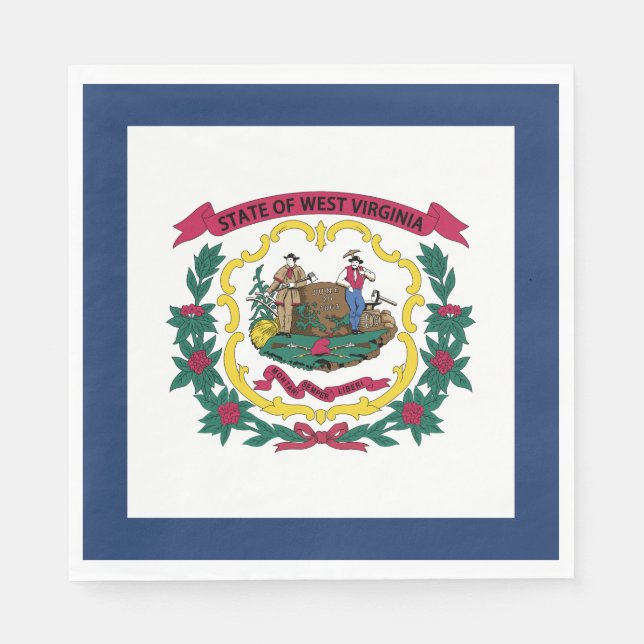 West Virginia State Flag Napkin (Front)