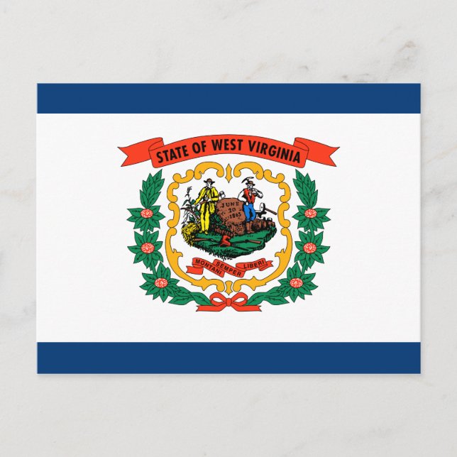 West Virginia State Flag Postcard (Front)