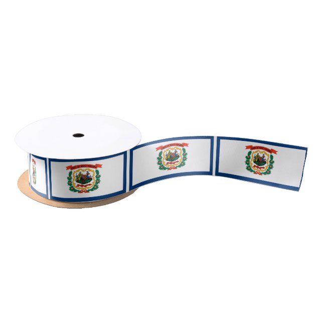 West Virginia State Flag Satin Ribbon (Spool)